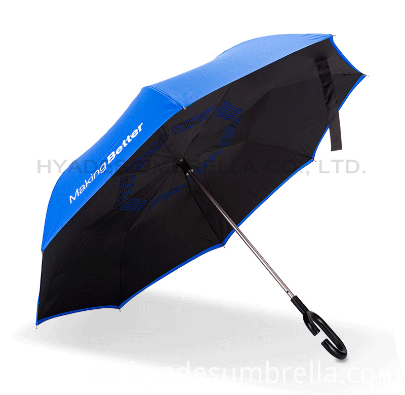 Doppelschicht-Reverse Manual Open Straight Umbrella Double Layered Reverse Manual Open Straight Umbrella